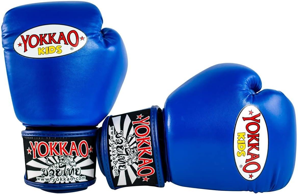 YOKKAO MATRIX Kids Boxing Gloves Blue 6oz – Durable & Comfortable Gloves for Young Boxers