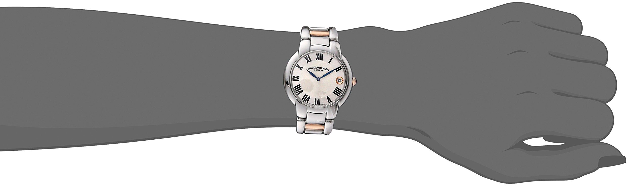 Raymond Weil Women's "Jasmine" Stainless Steel Watch with Two-Tone Link Bracelet, bracelet