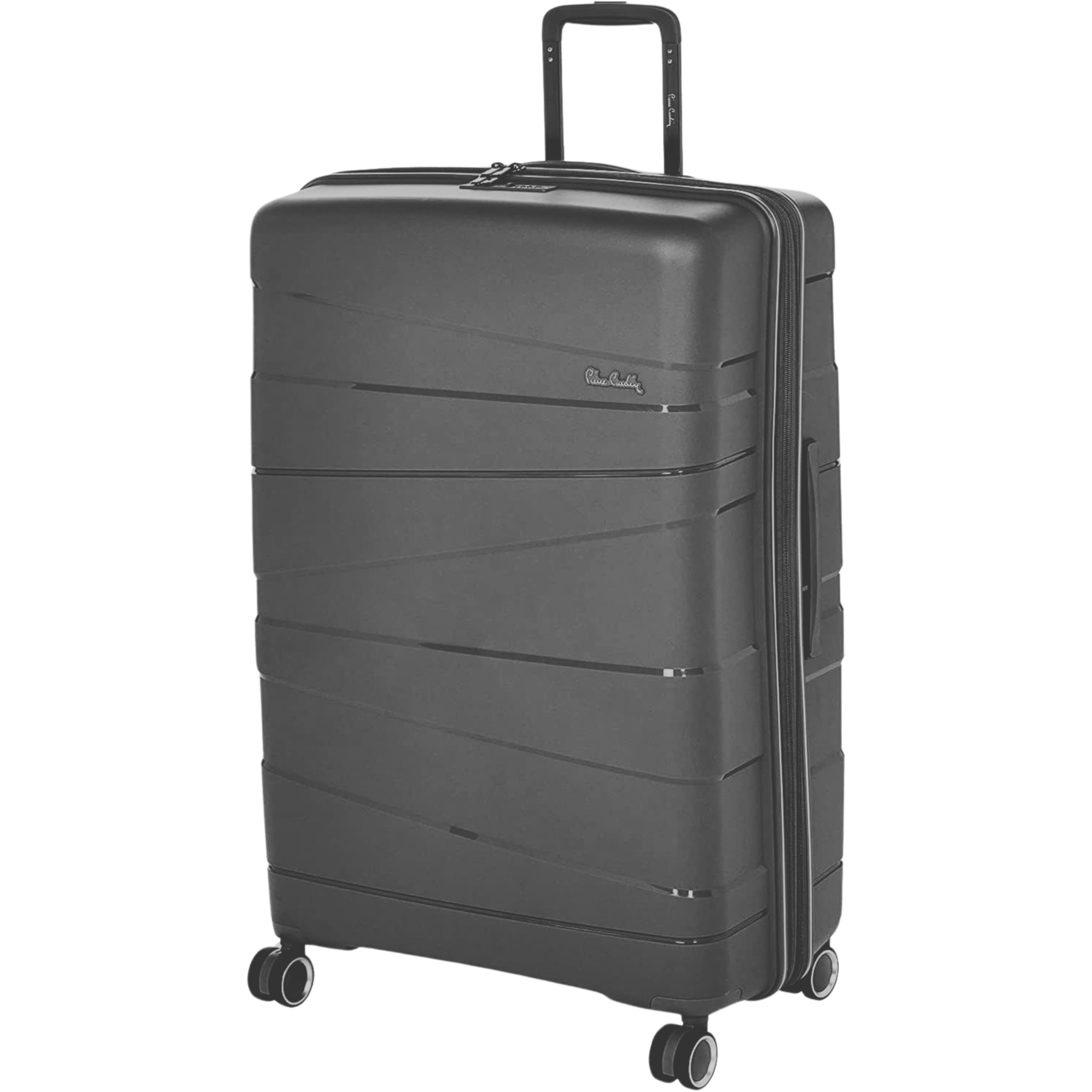 Pierre Cardin Zurich Hardshell Luggage Set – International Lock, Anti-Theft Double Zipper, Dark Grey, Set of 3