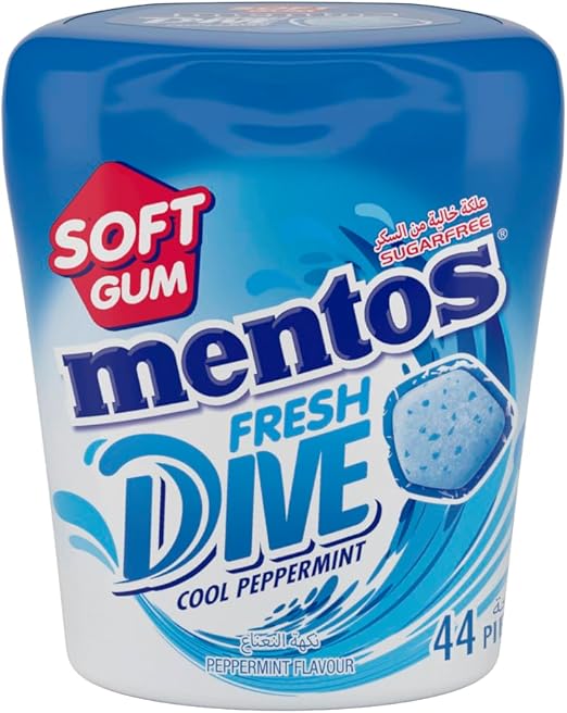 Mentos Fresh Peppermint Dive Gum 88 Gram