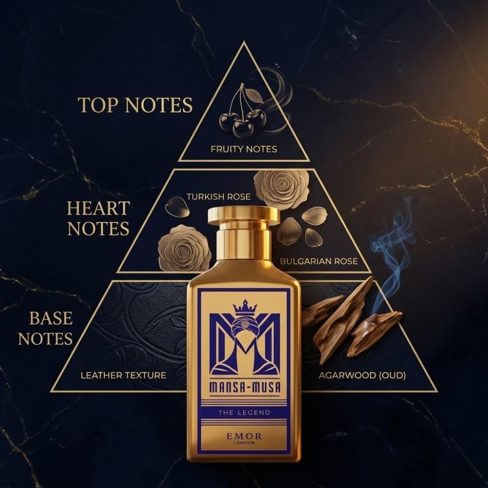 Mansa Musa The Legend Eau De Parfum 100ml Long Lasting Oud Leather Unisex Perfume