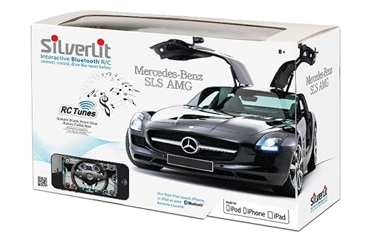 Silverlit 1:16 Mercedes-Benz SLS AMG Car ( Black ) with Interactive Bluetooth R/c- Connect, Control, & Drive Like Never Before