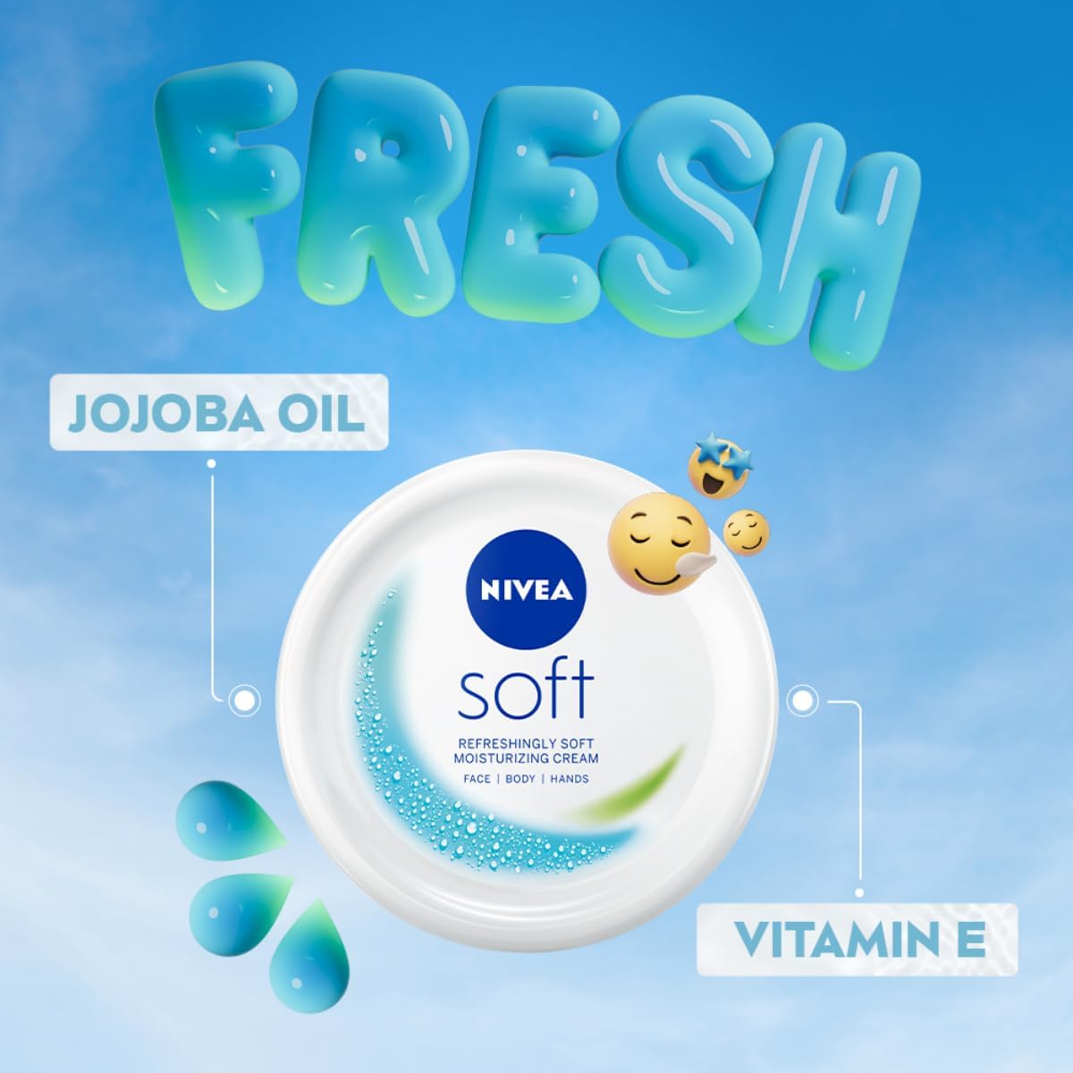 NIVEA Soft Light Moisturiser With Vitamin E, 100ml