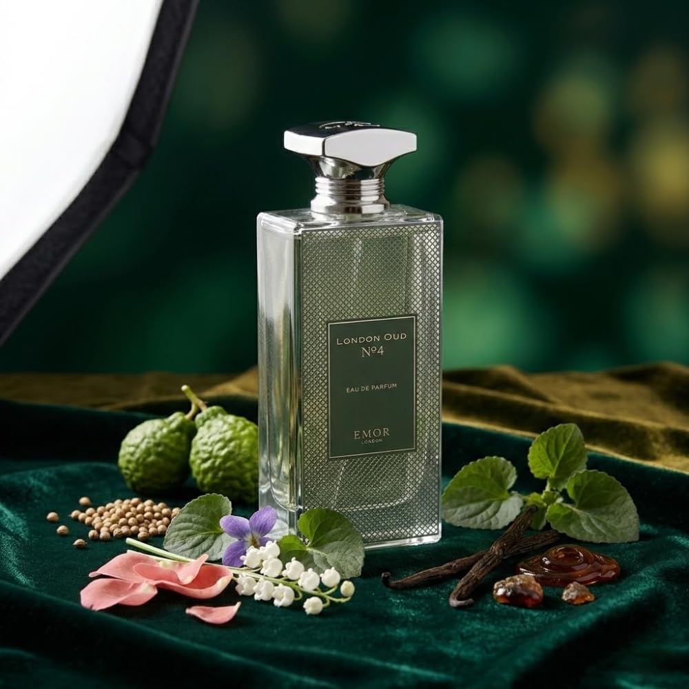عطر عطور EMOR عود رقم 4 من لندن 125 مل يدوم طويلاً، عطر تشيبر للجنسين بلمسات الفانيليا والباتشولي