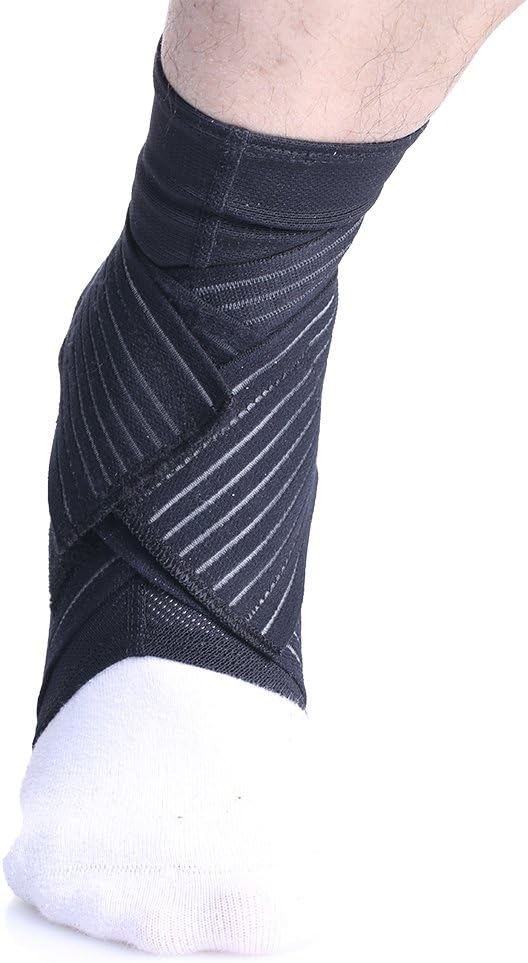 McDavid 433 Ankle Support with Straps – Breathable, Non-Neoprene Compression Ankle Support