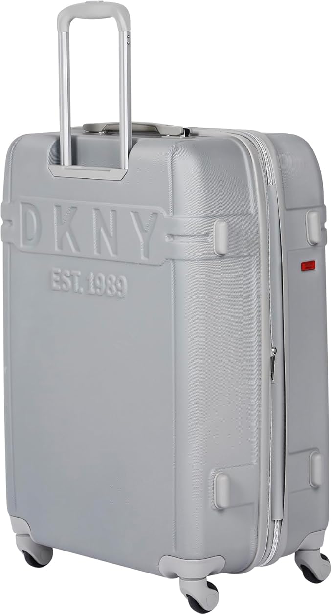 DKNY Charm Silver Luggage Expandable Lightweight Spinner Suitcase with TSA Lock Luggage