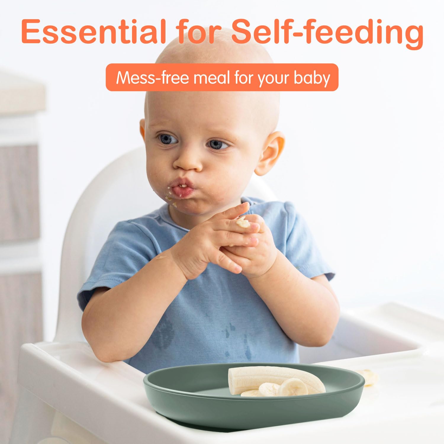 Precious tots Food Grade Suction Silicone Plate Bpa Free