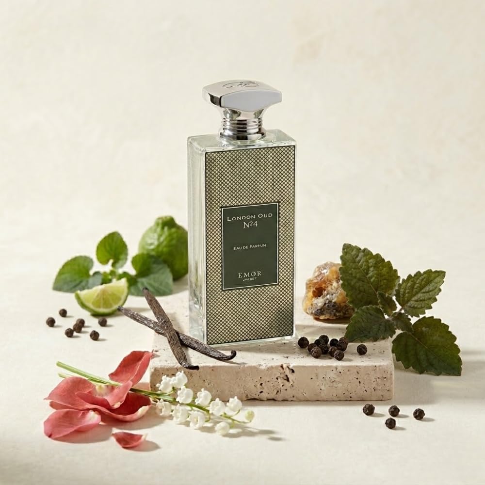 عطر عطور EMOR عود رقم 4 من لندن 125 مل يدوم طويلاً، عطر تشيبر للجنسين بلمسات الفانيليا والباتشولي
