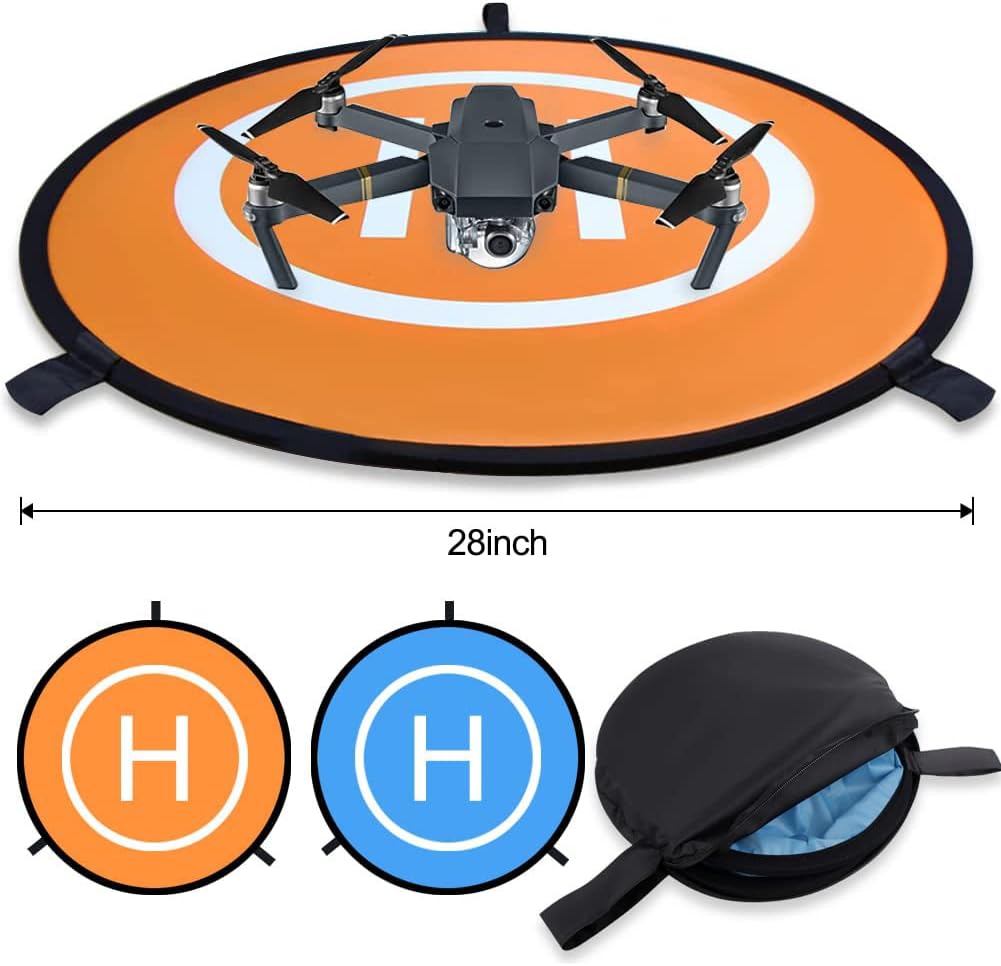 KINBON Drone Landing Pads, Waterproof 30'' Universal Landing Pad Fast-fold Double Sided Quadcopter Landing Pads for RC Drones Helicopter DJI Spark Mavic Pro Phantom 2/3/4 Pro Inspire 2/1 3DR Solo