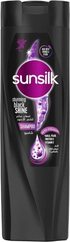 SUNSILK Black Shine Shampoo bottle (400ml) for deep black