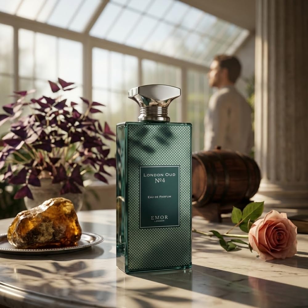 عطر عطور EMOR عود رقم 4 من لندن 125 مل يدوم طويلاً، عطر تشيبر للجنسين بلمسات الفانيليا والباتشولي