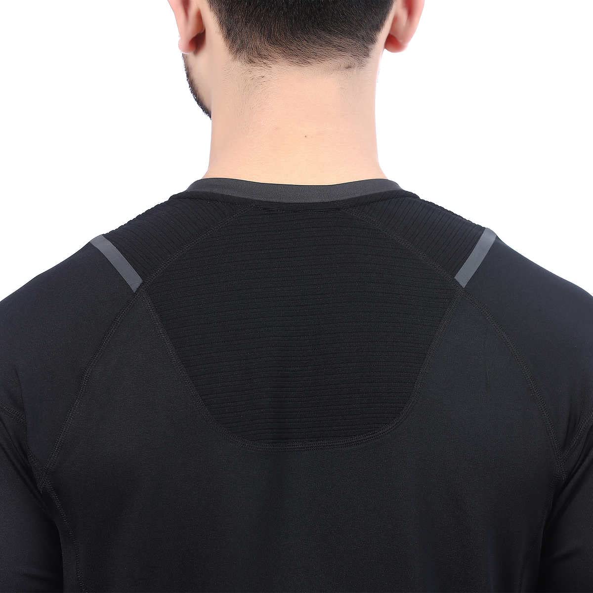 SIZE: M - Spyder Mens Active Midweight Long Sleeve Baselayer Shirt (M , Blazing Black)