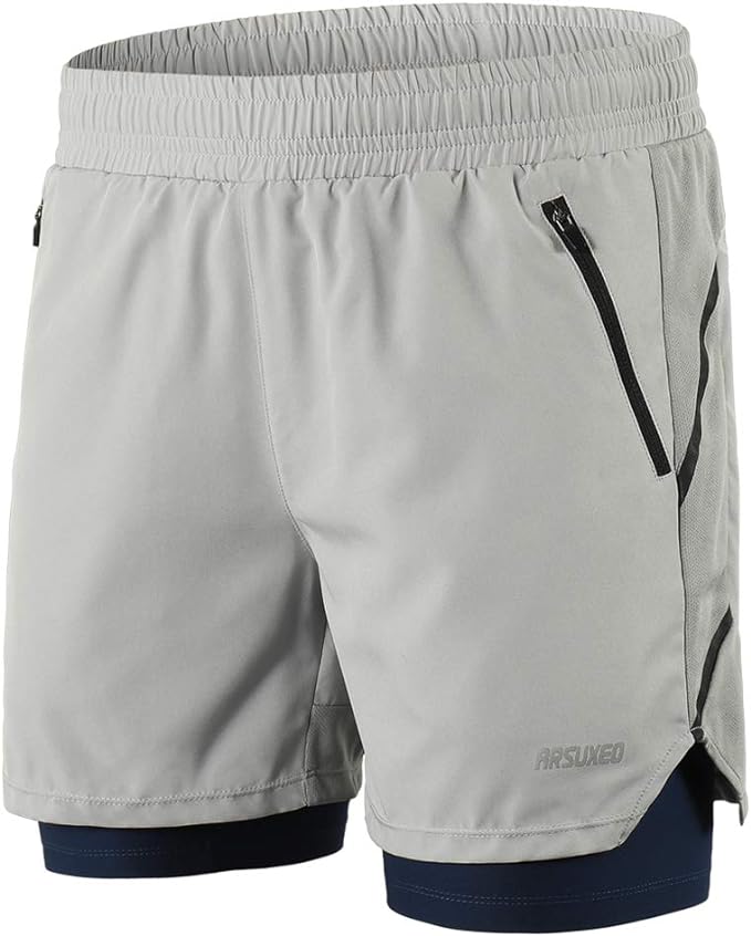 ARSUXEO Men's Quick Drying Running Shorts