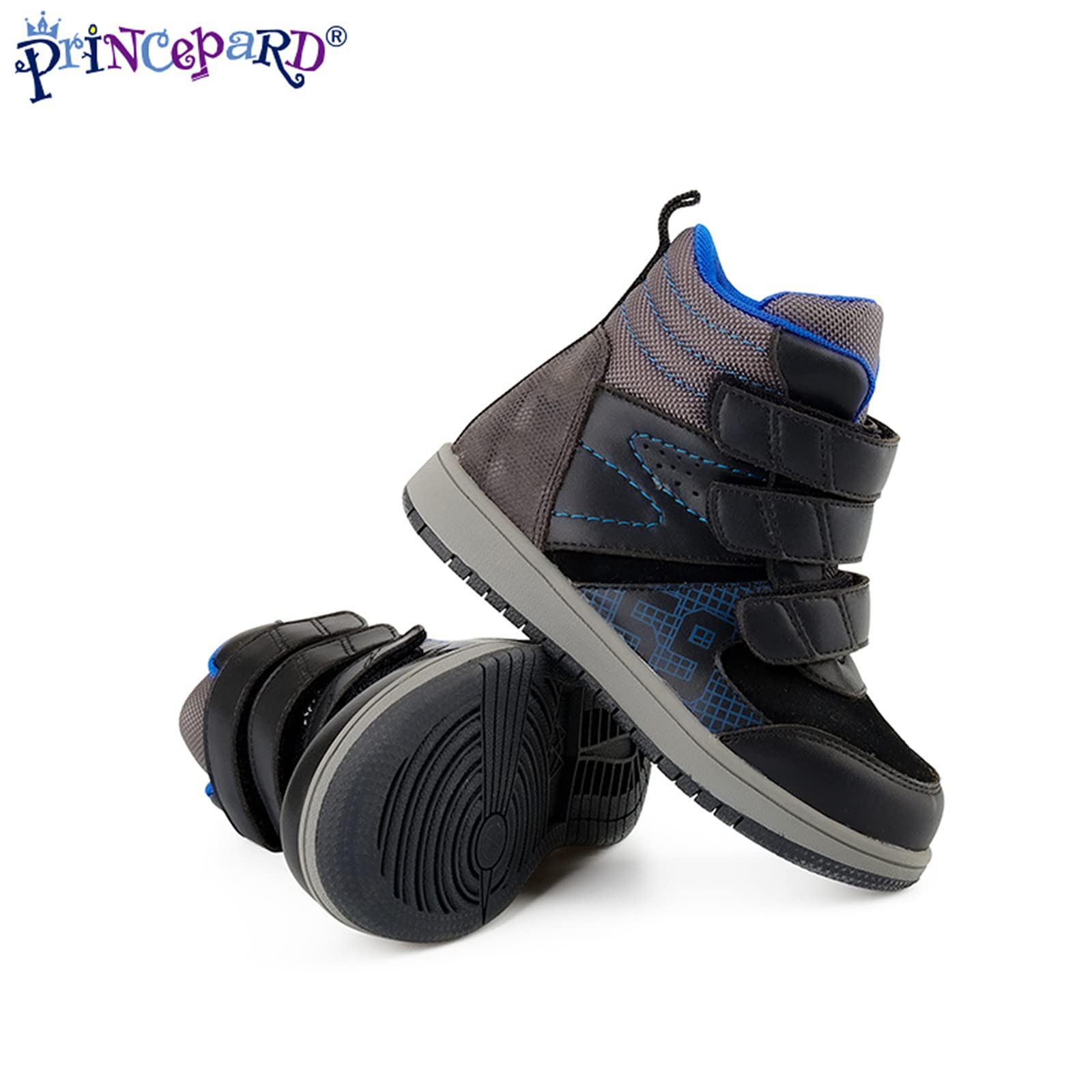 Size: 35 - Princepard Kids Orthopedic Shoes,Toddlers Corrective High Top Boots with Arch and Ankle Support,Improve Children's Flat Feet and Valgus/varus Black