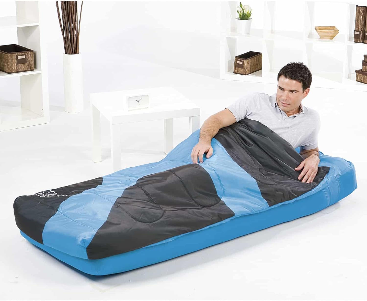 Bestway Comfort Quest Aslepa 67436 Single Air Mattress-Blue