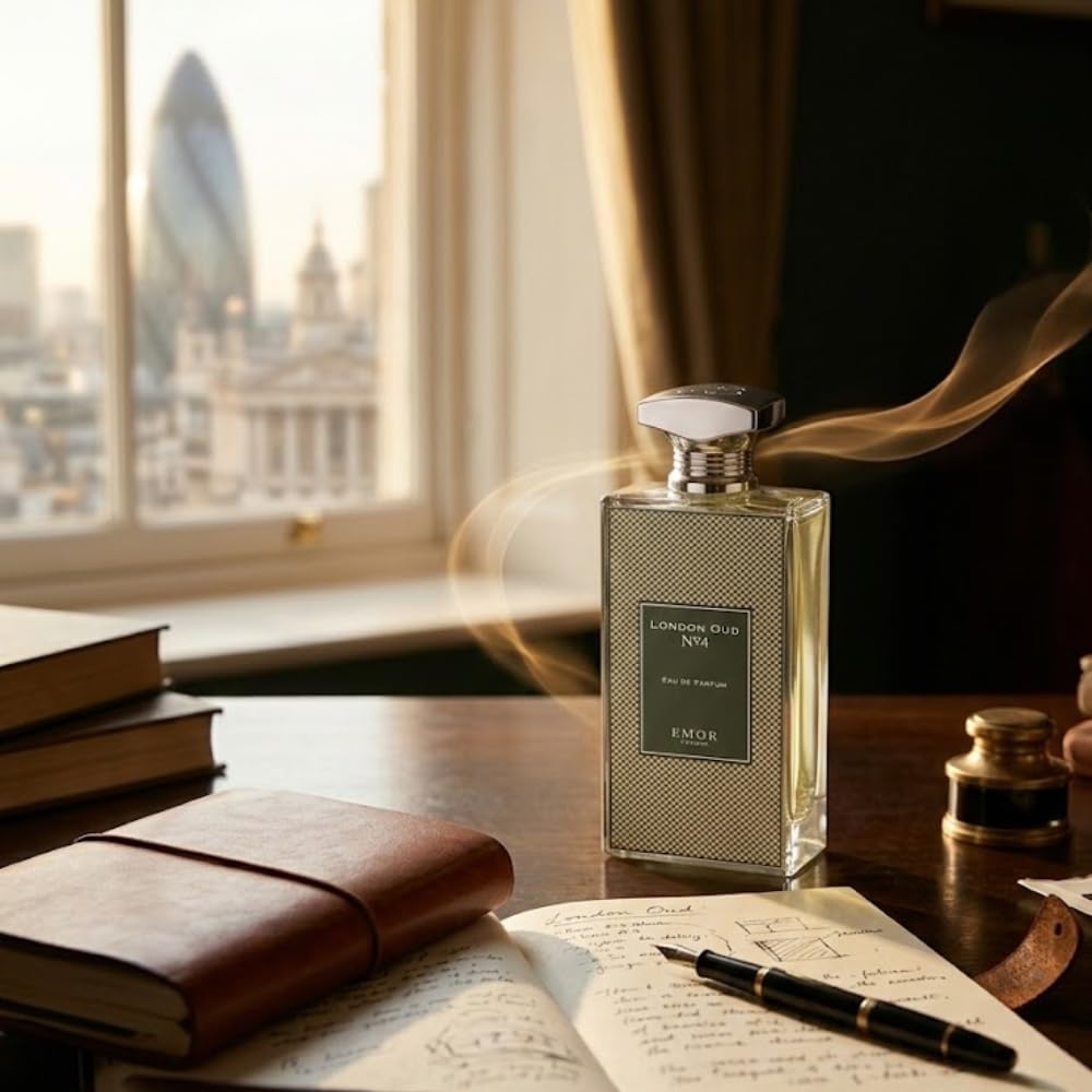 عطر عطور EMOR عود رقم 4 من لندن 125 مل يدوم طويلاً، عطر تشيبر للجنسين بلمسات الفانيليا والباتشولي