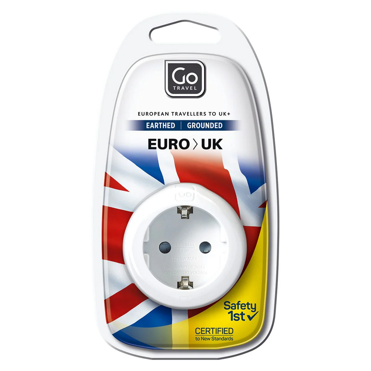 Go Travel Europe to UK Plug Adapter – Compact Travel Power Converter