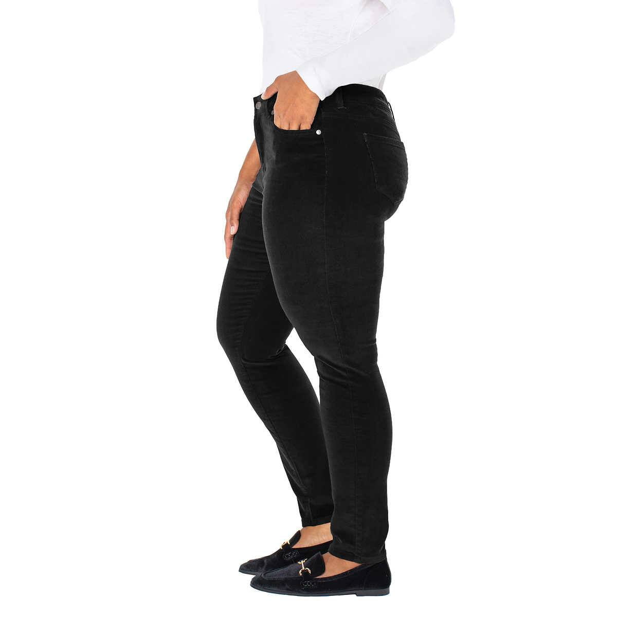 SIZE: 30 - Well Worn Women High Rise Corduroy Skinny Pant (Black 10/30)