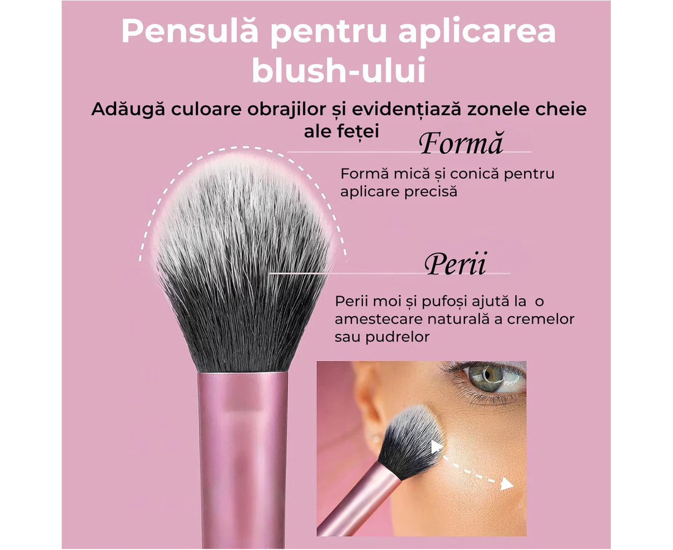 Set of 5 Real Techniques Everyday Essentials makeup brushes