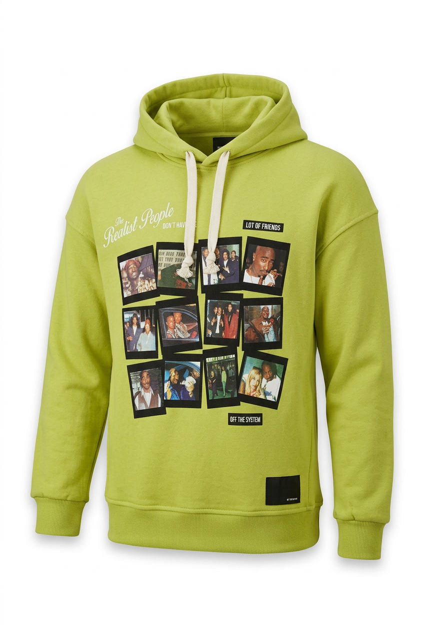 Plus Eighteen Off The System Comfort Fit Lime Green Hoodie (Style 5505)