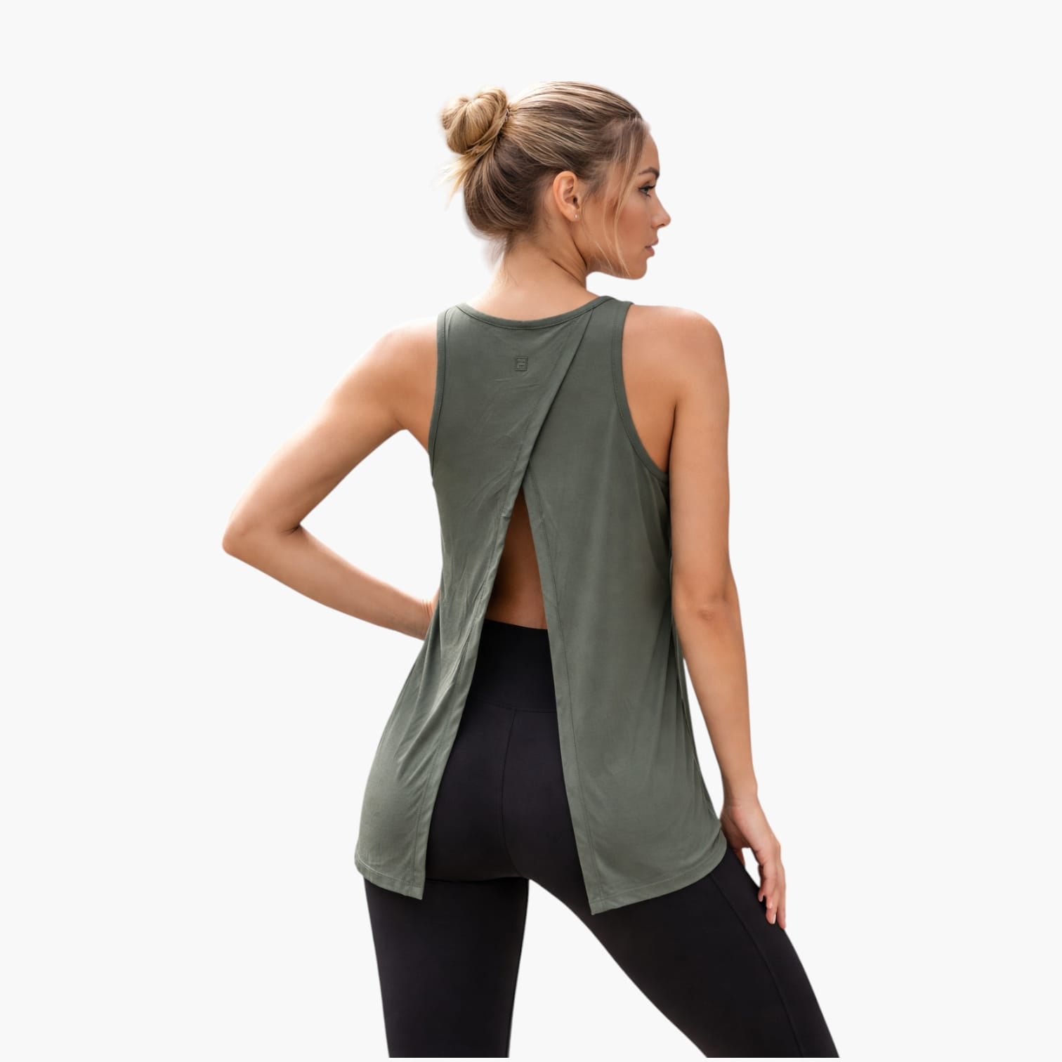 Fila Fi-Lux Open Back Tank Top OLIVE FW11A514