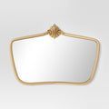 SEALED - 90 CM X 60 CM - Cast Decorative Metal Wall Mirror Gold - Threshold - D (Open Box)