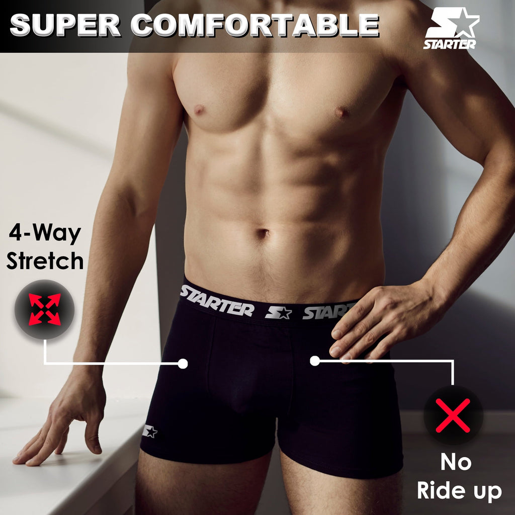 Starter Men S Performance Athletic Stretch Boxer Briefs 6-Pack