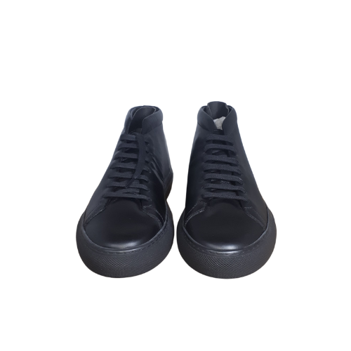 Massimo Dutti Men Sneakers Leather High Top Black