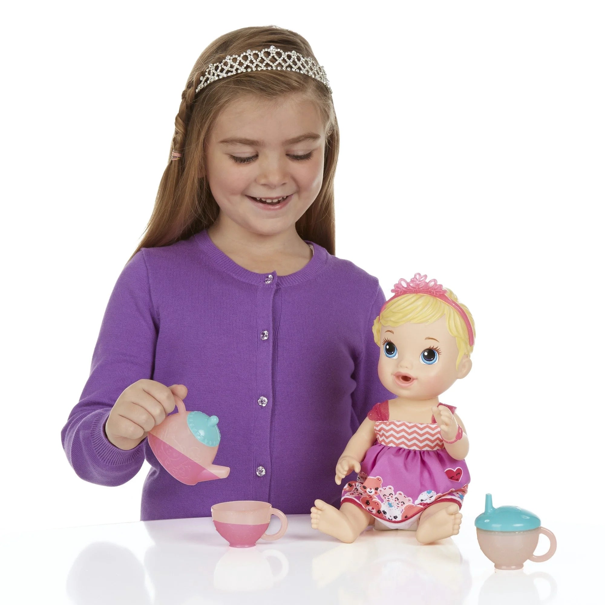 Baby Alive Lil' Sips Baby Has a Tea Party Doll - Blonde Hair