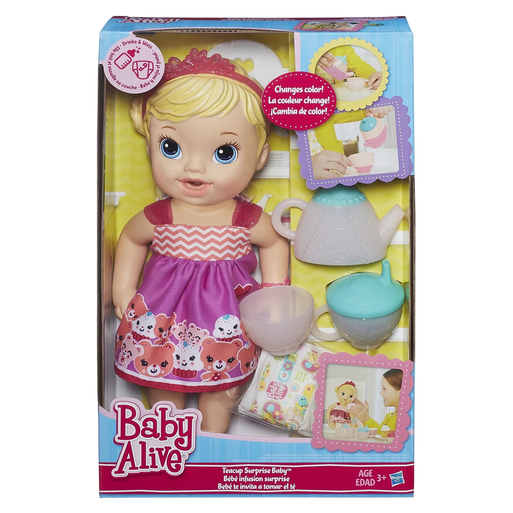 Baby Alive Lil' Sips Baby Has a Tea Party Doll - Blonde Hair