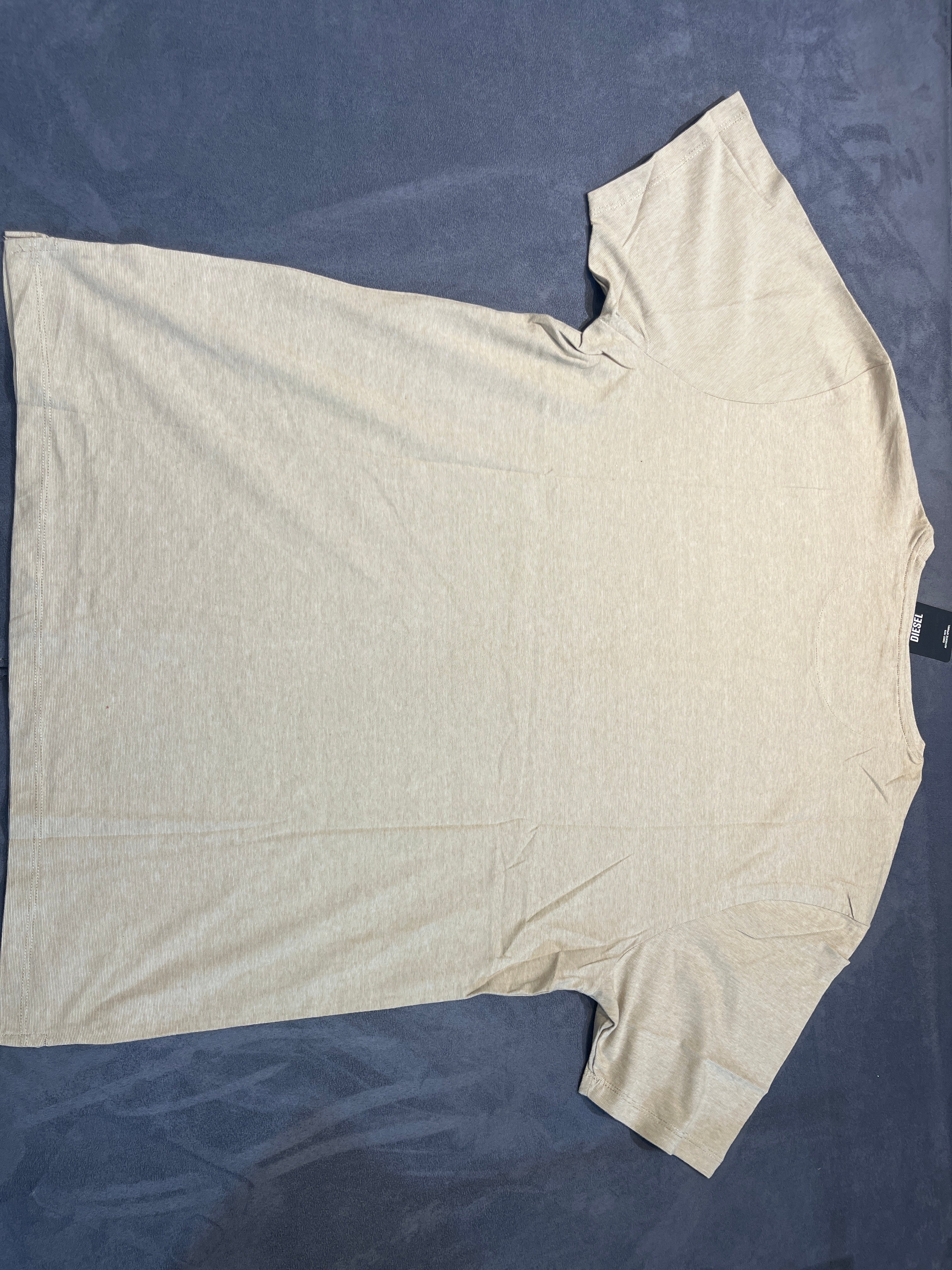 Minimalist Small Logo Crewneck T-Shirt in Heather Beige
