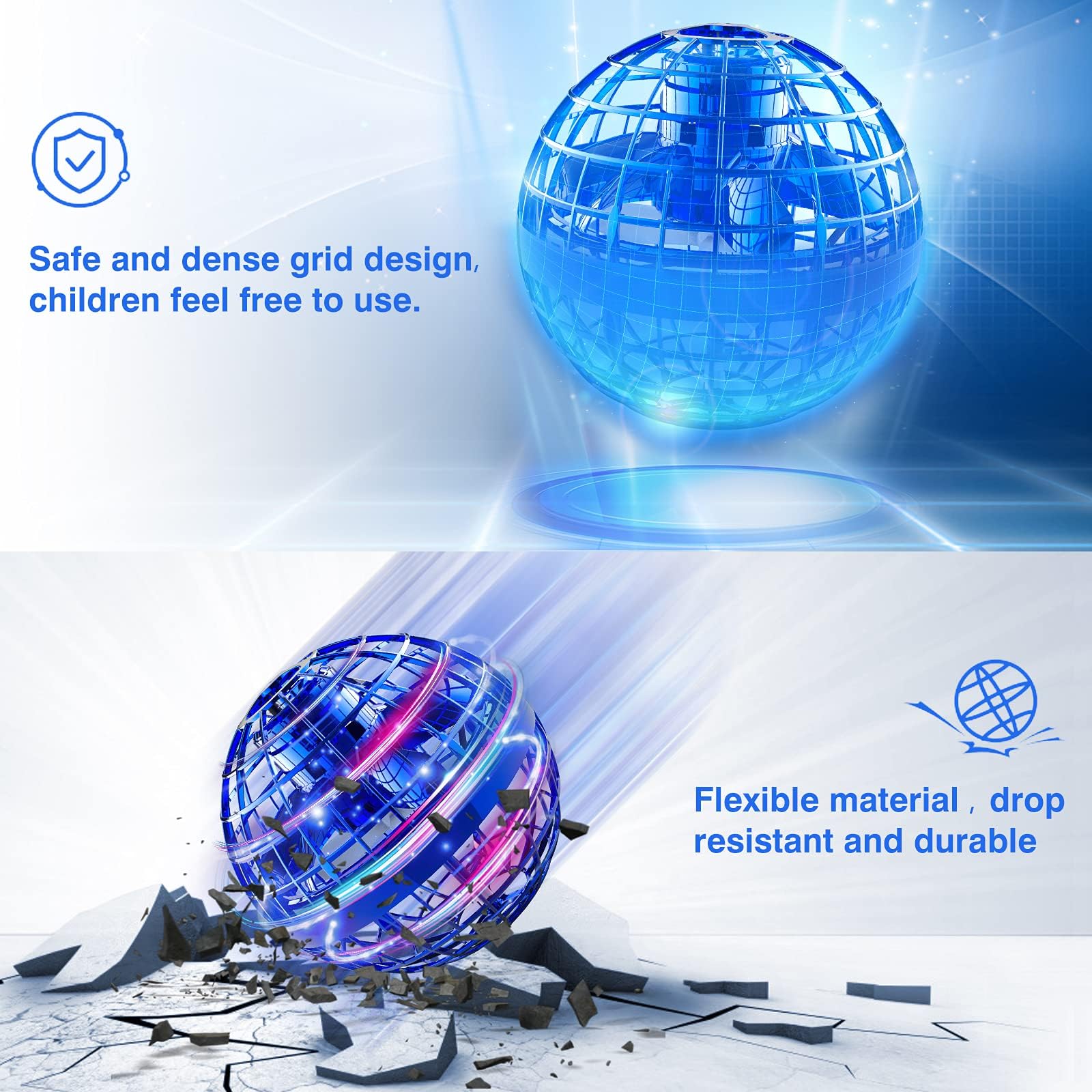 Flying Orb Ball, 2022 Upgraded Flying Ball Toy, Hand Controlled Boomerang Hover Ball, Flying Spinner with Endless Tricks, Cool Toys Gifts for 6 7 8 9 10+ Year Old Boys Girls Teens Indoor Outdoor Toys