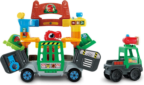 VTech Toot-Toot Friends 2-In-1 Dinosaur Park, Interactive Toy with Lights, Sounds and Music, Dinosaur Truck Toy for Kids, Toy Truck Vehicle Set for Kids