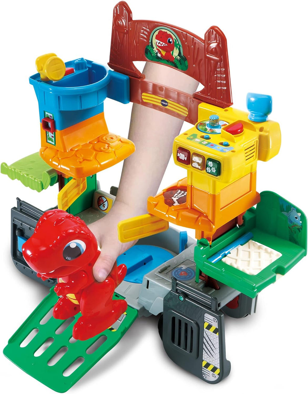 VTech Toot-Toot Friends 2-In-1 Dinosaur Park, Interactive Toy with Lights, Sounds and Music, Dinosaur Truck Toy for Kids, Toy Truck Vehicle Set for Kids