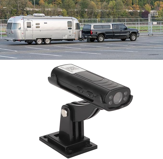 Security camera with base and charging cable