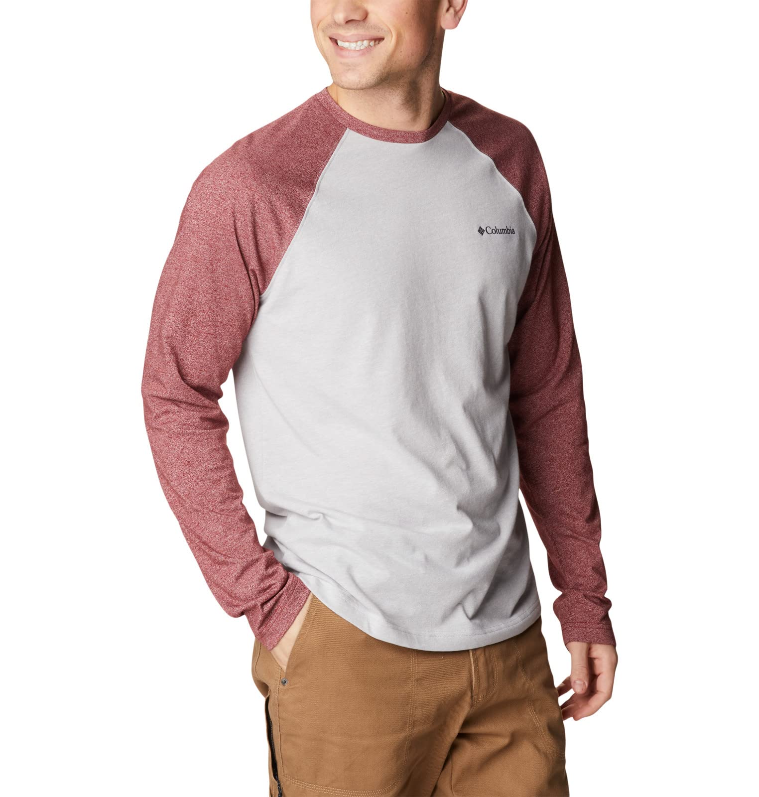 SIZE: S - Columbia men's ThistleTown Hills Raglan Tee Hiking Shirt