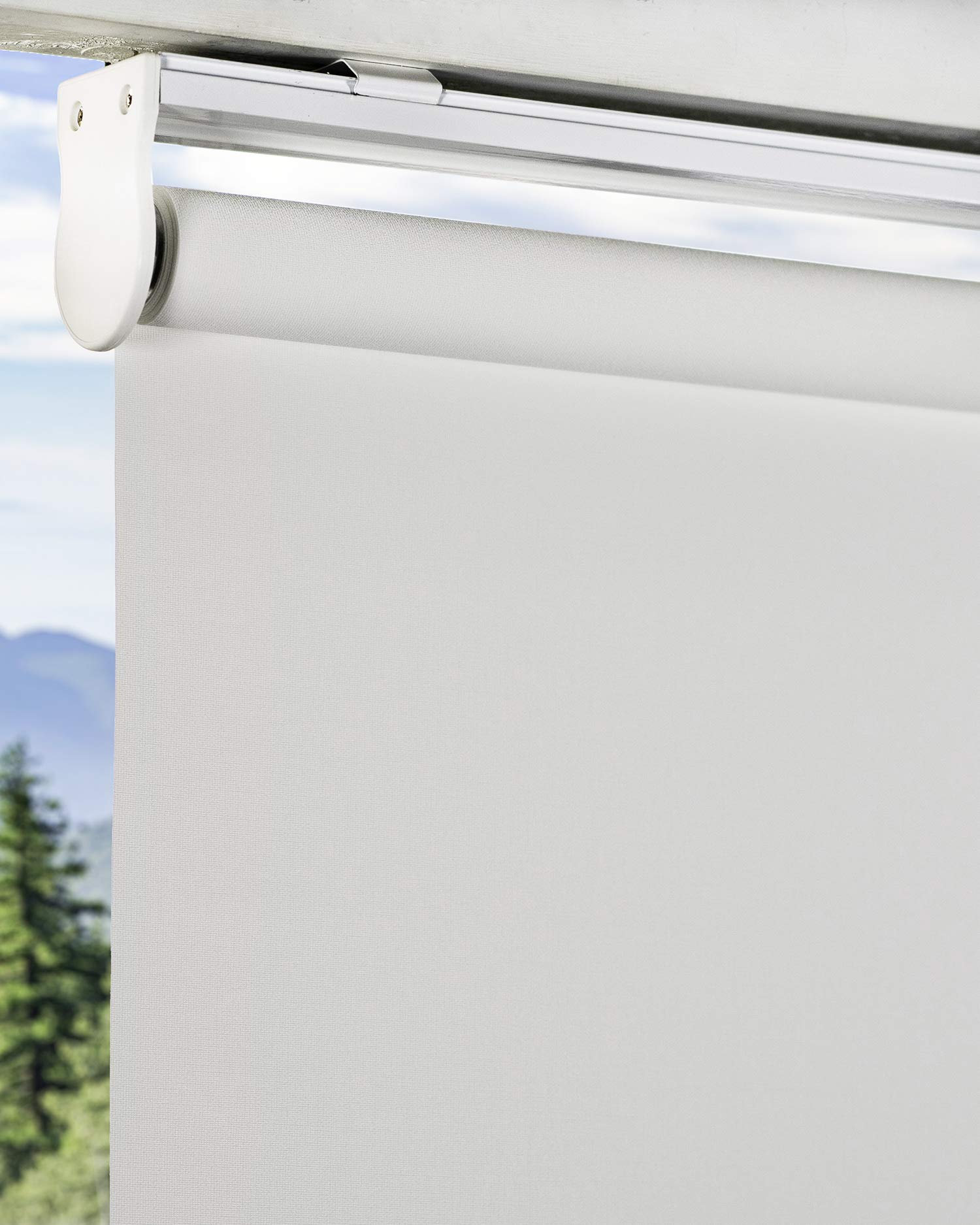 CHICOLOGY Roller Window Shades , Window Blinds , Window Shades for Home , Roller Shades , Window Treatments , Window Blinds Cordless , Door Blinds , Byssus White (Blackout), 27"W X 72"H 27"W X 72"H Byssus White (Blackout)