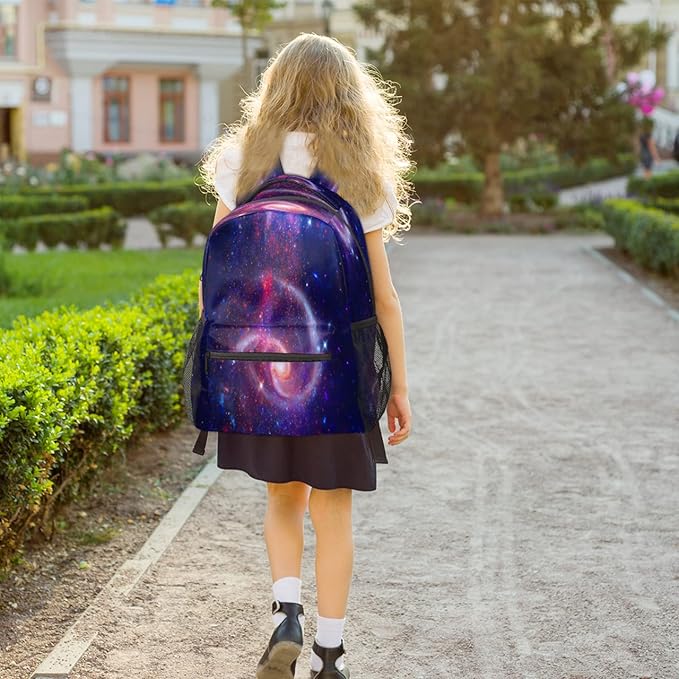 Wires School Backpack Galaxy Space Water Resistant W24517