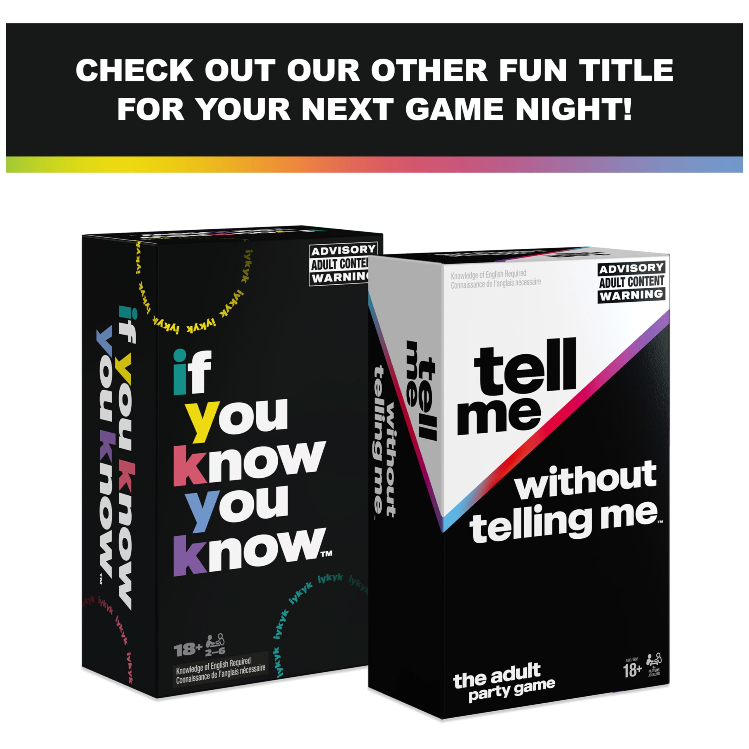 Spin Master Games Tell Me Without Telling Me - The Viral Trend, Now A Hilarious Party Game for Bachelorette, College, Birthdays, & More, for Adults Ages 18 and up