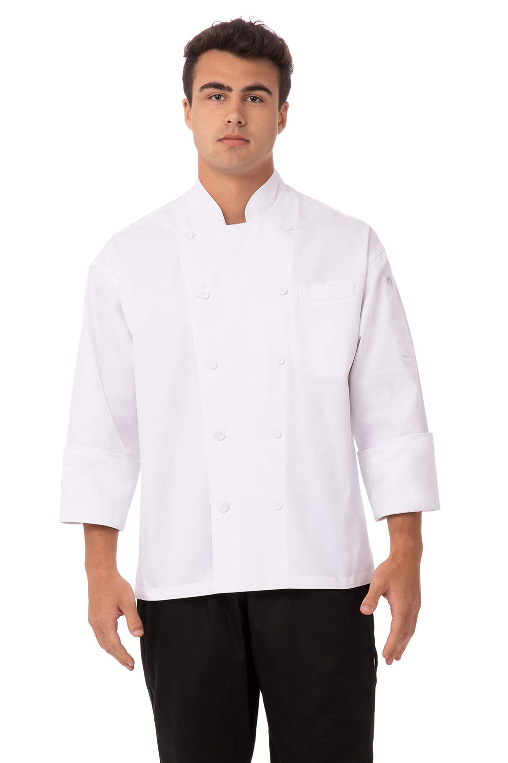 SIZE: 32 - Chef Works Unisex Lyon Executive Chef Coat, WHITE 32