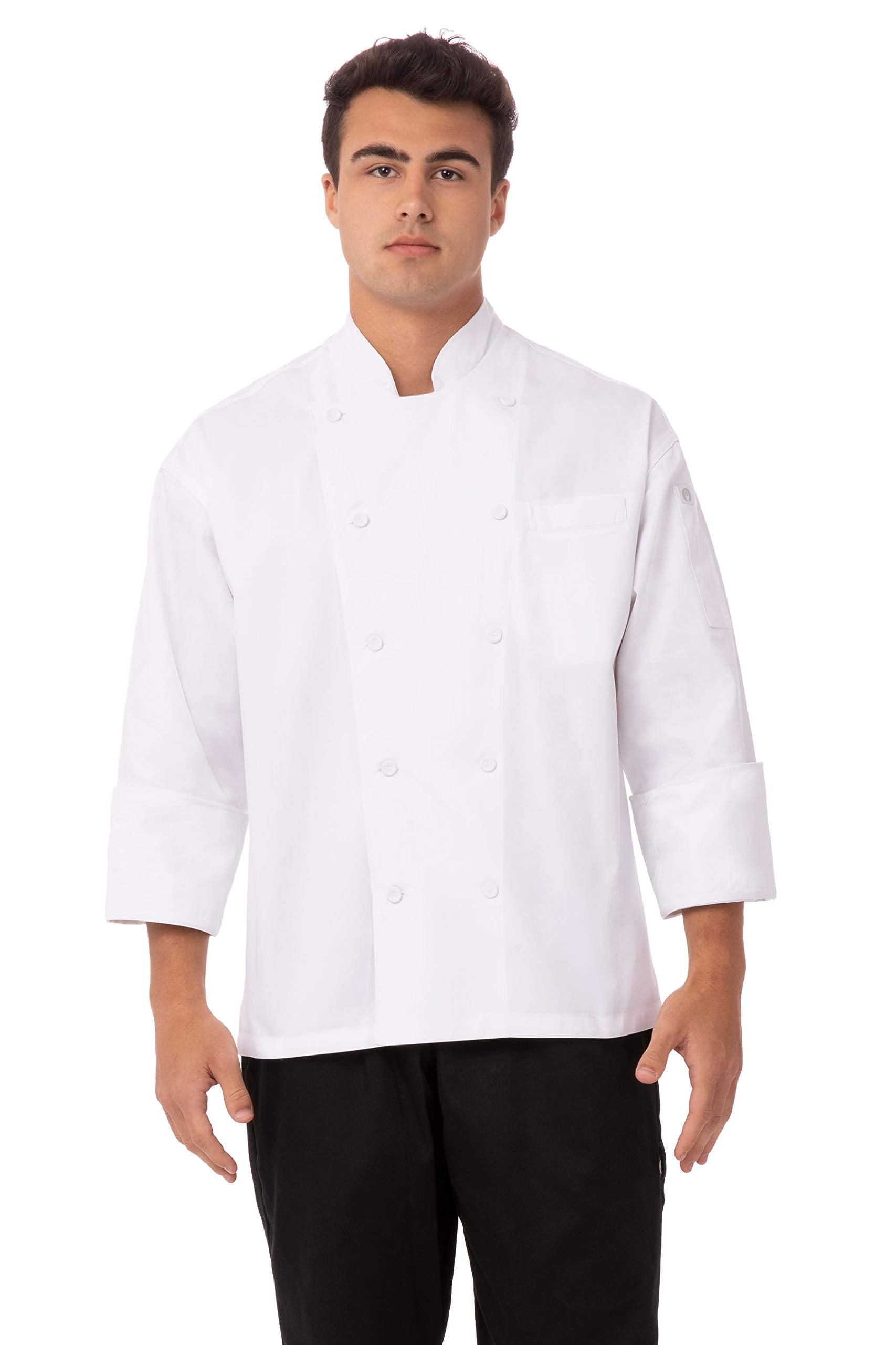 SIZE: 32 - Chef Works Unisex Lyon Executive Chef Coat, WHITE 32