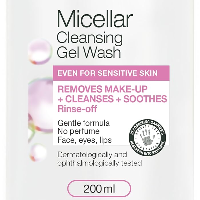 Garnier Skin Active Micellar Cleansing Gel Face Wash Sensitive Skin | 200ml