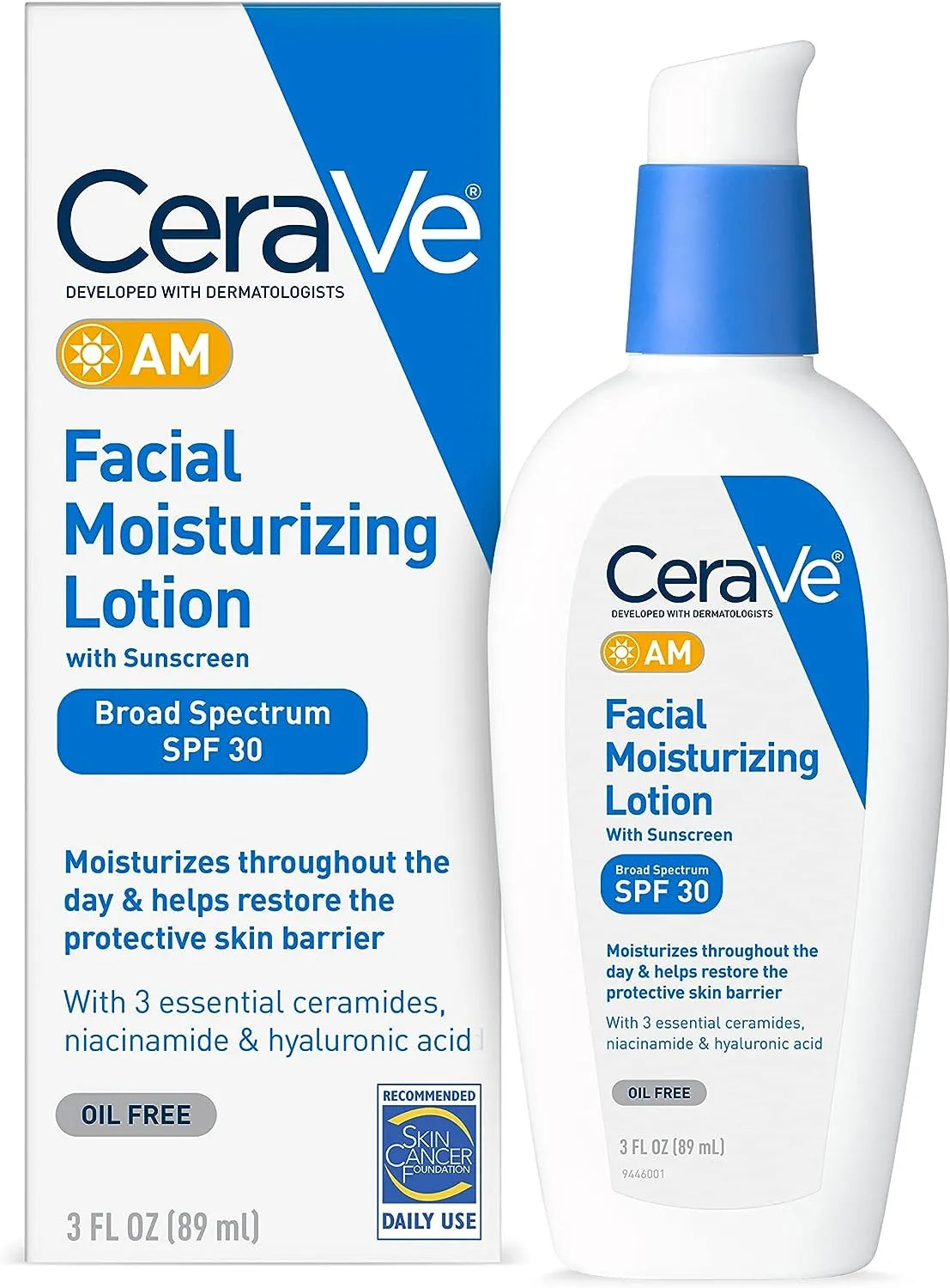 CeraVe Facial Moisturizing Lotion AM 89ml SPF 30 - Skincare Essential