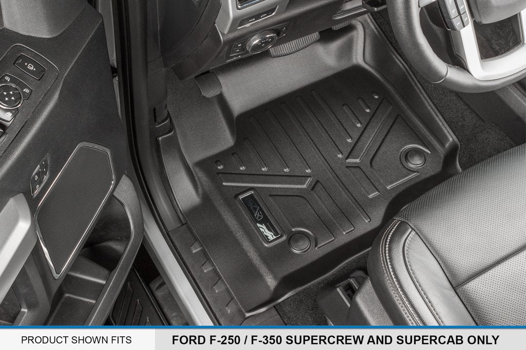 MAXLINER Floor Mats 2 Row Liner Set Black Compatible with 2017-2022 Ford