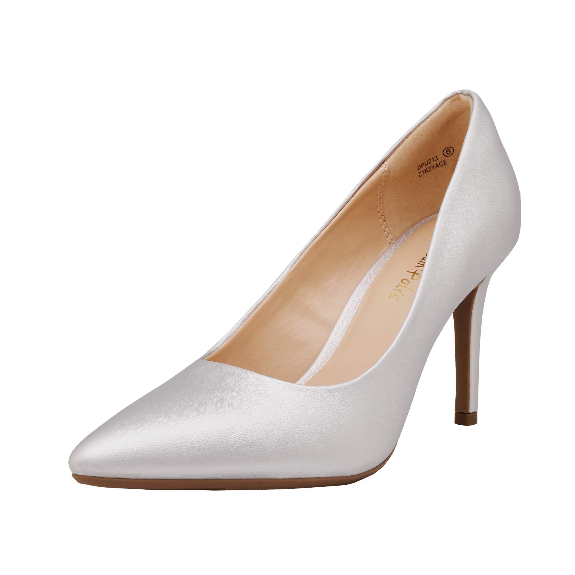 SIZE: 36 - DREAM PAIRS Women's DPU213 High Stiletto Heels Pointed Toe Pumps Shoes, Silver, Size 5.5