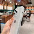 CEKKIENA Phone Case for iPhone 15 Pro Max 6.7 Inch Clear TPU Cover Case Clear Wave Cute Design Soft Flexible Protective Sleeve Case for (White Clear)