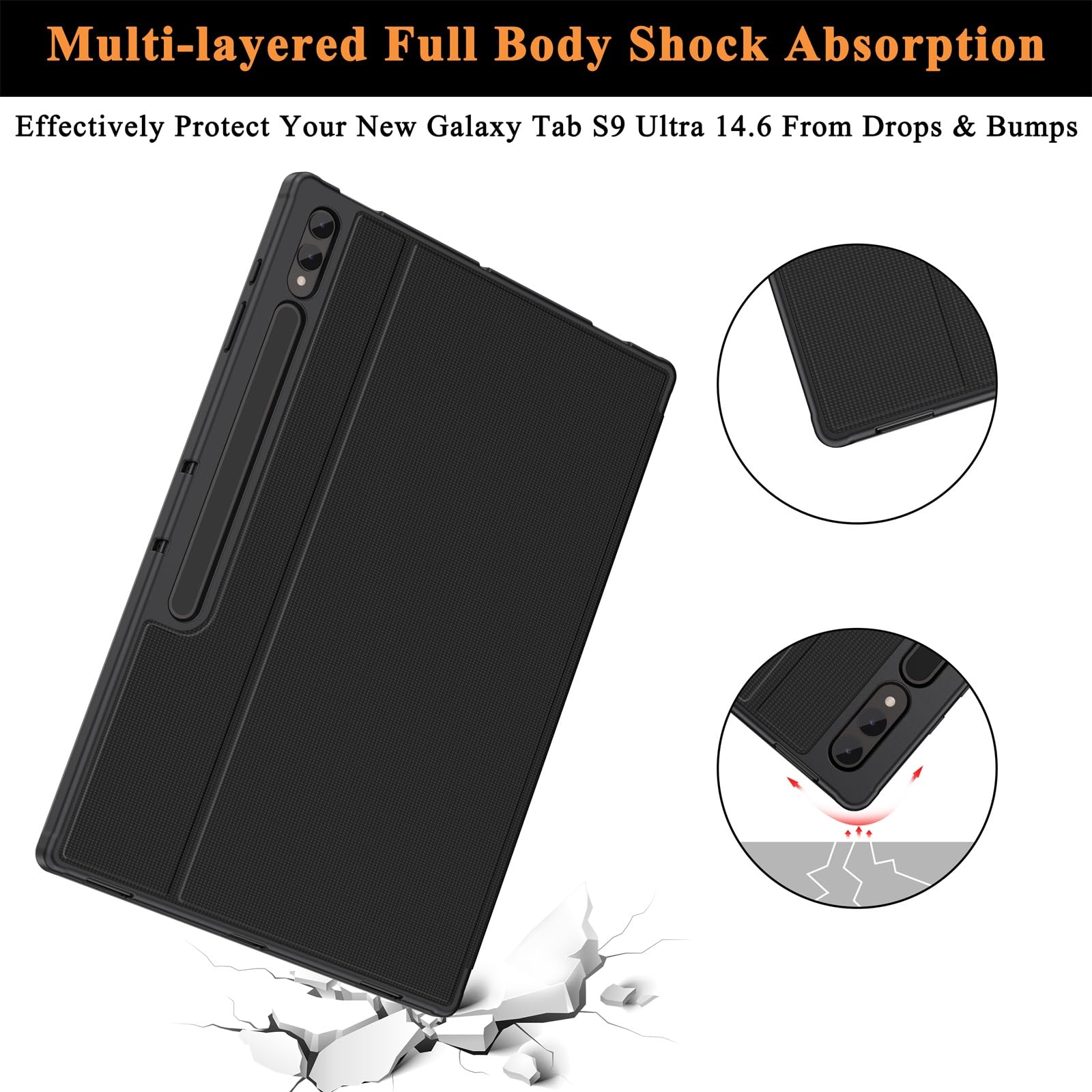 Soke Case for Samsung Galaxy Tab S9 Ultra 2023 / S8 Ultra 2022 with S Pen Holder (Copy)