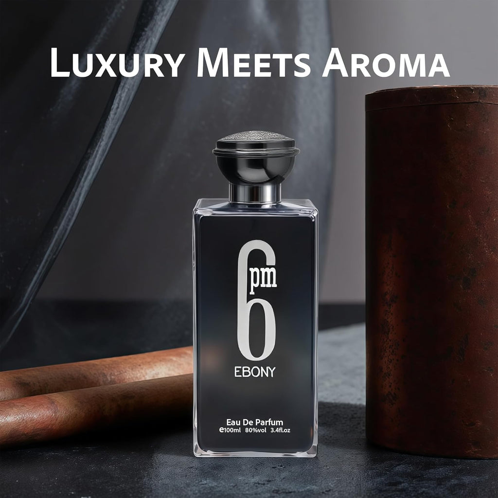 عطر إبوني 6 بي إم للرجال من إيه سنتر، 3.4 أونصة سائلة، بخاخ ماء تواليت مع نفحات البرغموت، اللافندر، زهر البرتقال، العنبر، والفانيليا. عطر رجالي فاخر خالٍ من الكحول.