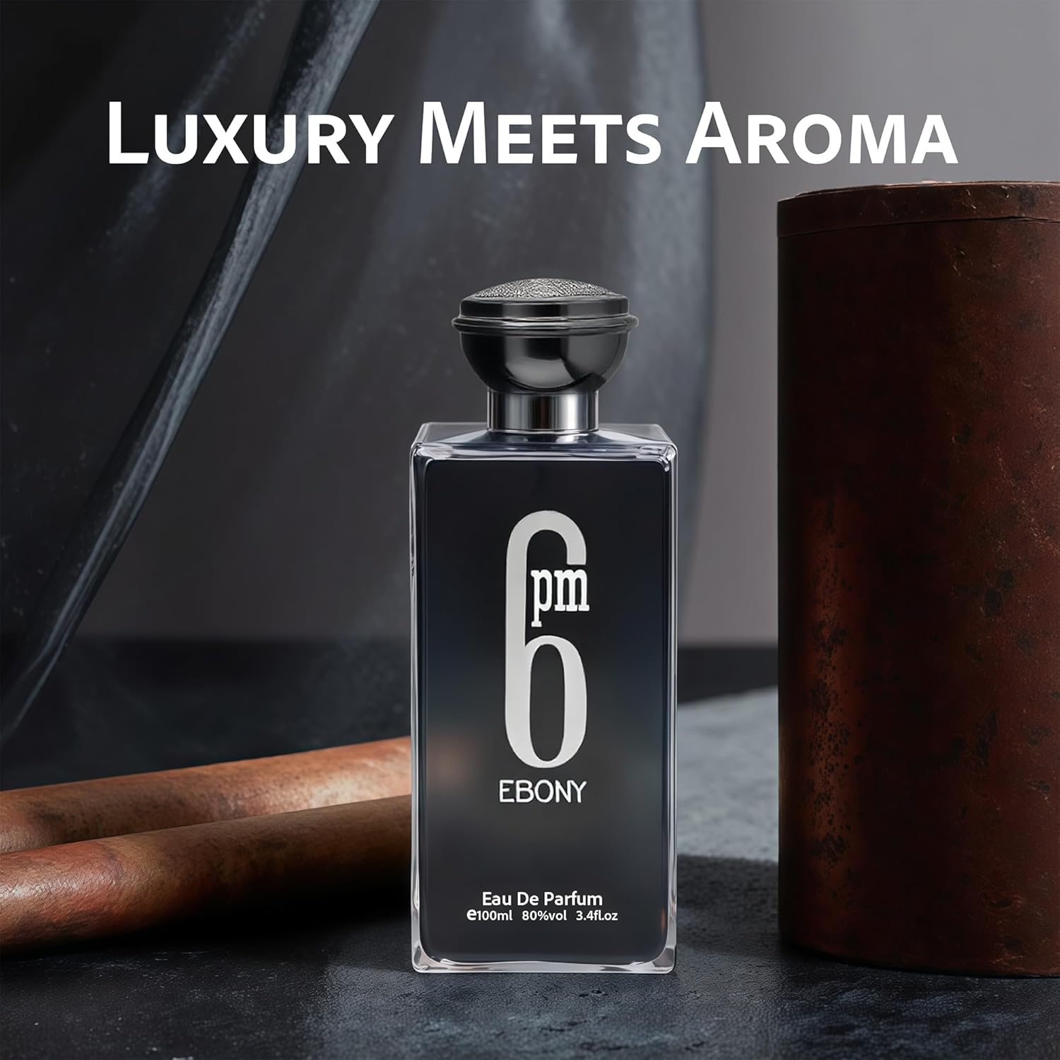 Ebony for Men by A Center, 3.4 fl oz, Eau de Toilette Spray with notes of bergamot, lavender, orange blossom, amber, and vanilla. A luxurious, alcohol-free men's fragrance.