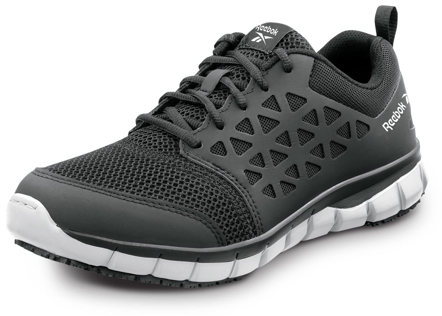 SIZE: 45.5 - Reebok Men's Slip Resistant Soft Toe Low Athletic